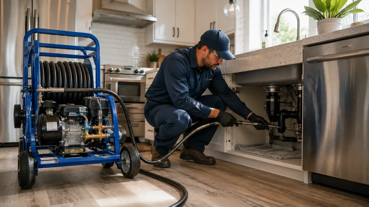Kitchen Drain Hydro Jetting in Travis Afb