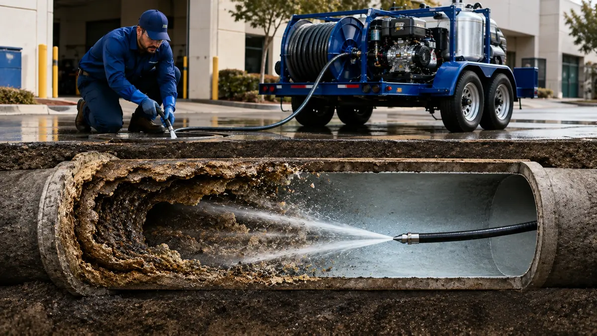 Sewer Pipe Descaling in Travis Afb