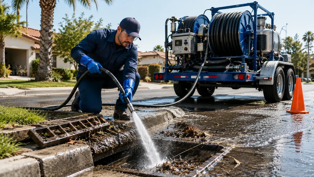 Storm Drain Hydro Jet Cleaning in Travis Afb